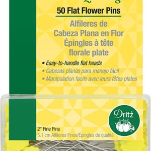 Alfileres con cabeza plana en forma de flor 3010